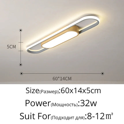 plafonnier led longue bande simple et moderne pour éclairage