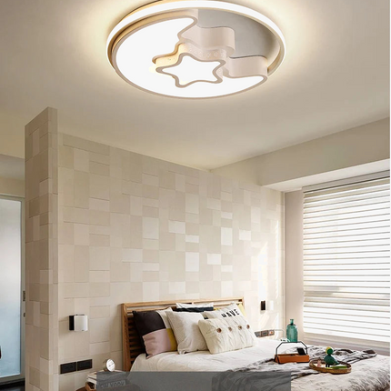 plafonnier led lune dessin animé pour enfants moderne