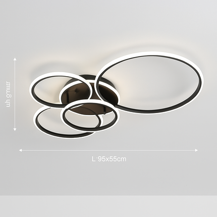 Plafonnier LED moderne avec anneau doré décoratif d’intérieur — LZ4X9P2