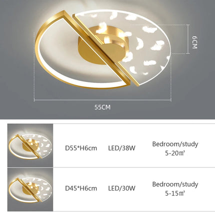 Plafonnier LED moderne à intensité réglable et design original — LZ4X9P7