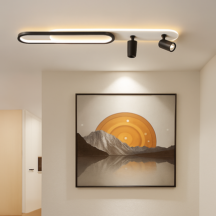 Plafonnier LED moderne avec spot orientable pour intérieur — LZ7XQ2