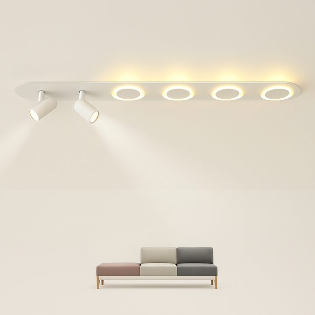 Plafonnier LED moderne avec spot orientable pour intérieur décoratif — LZ4X9T1