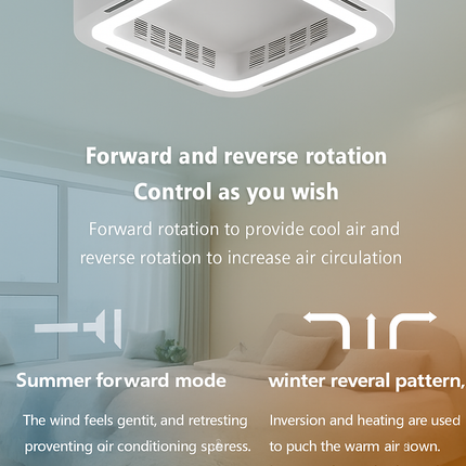Plafonnier LED moderne avec ventilateur et télécommande intégrée — LZ4X9J