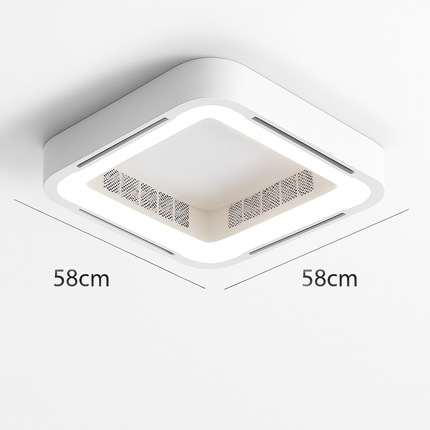 Plafonnier LED moderne avec ventilateur et télécommande intégrée — LZ4X9J