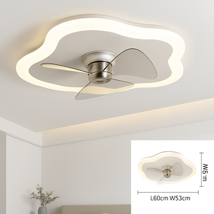 Plafonnier LED moderne avec ventilateur et télécommande, luminosité réglable — LZ4X9T