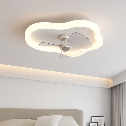 Plafonnier LED moderne avec ventilateur et télécommande, luminosité réglable — LZ4X9T