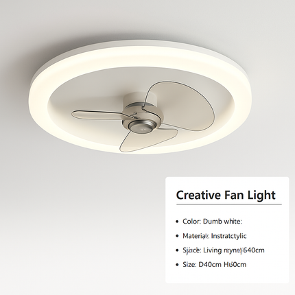 Plafonnier LED moderne avec ventilateur et télécommande, luminosité réglable — LZ4X9T