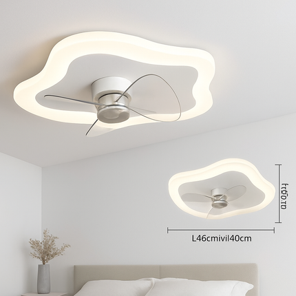 Plafonnier LED moderne avec ventilateur et télécommande, luminosité réglable — LZ4X9T
