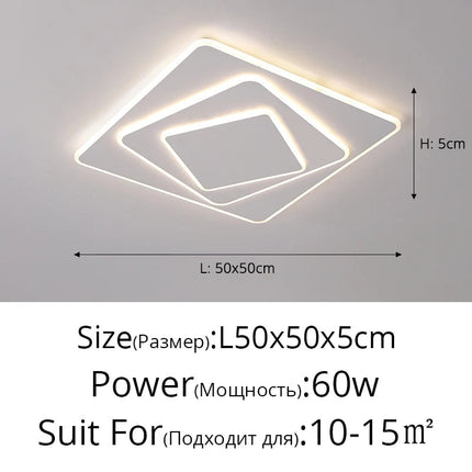 plafonnier led moderne design avec télécommande et intensité variable