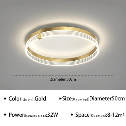 Plafonnier LED circulaire moderne en acrylique pour intérieur — LZ4X9P