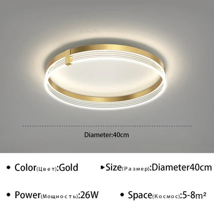 Plafonnier LED circulaire moderne en acrylique pour intérieur — LZ4X9P