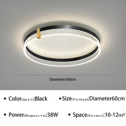 Plafonnier LED circulaire moderne en acrylique pour intérieur — LZ4X9P