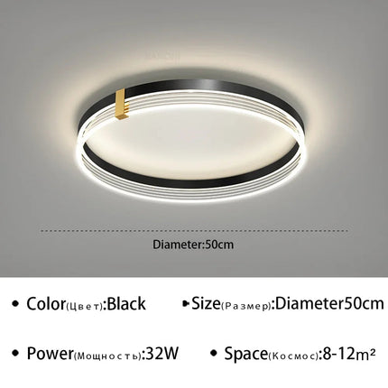 Plafonnier LED circulaire moderne en acrylique pour intérieur — LZ4X9P