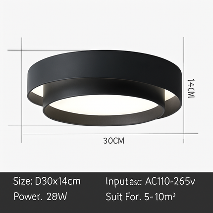 Plafonnier LED moderne avec intensité variable pour intérieur lumineux — LZ4X9M