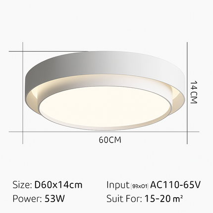 Plafonnier LED moderne avec intensité variable pour intérieur lumineux — LZ4X9M