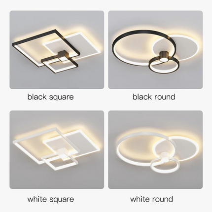 Plafonnier LED rectangulaire au design moderne et minimaliste — LZ4T9Q2