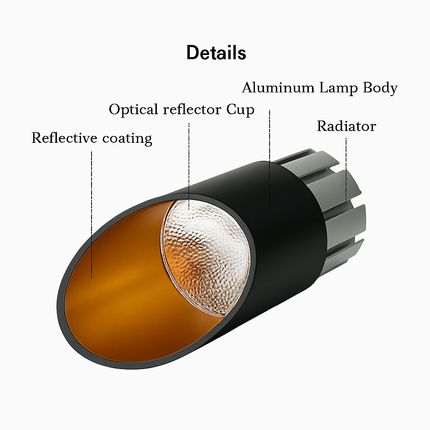 Plafonnier LED moderne tube long en aluminium monté en surface — LZ4X9Q7D