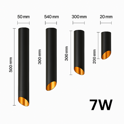 Plafonnier LED moderne tube long en aluminium monté en surface — LZ4X9Q7D
