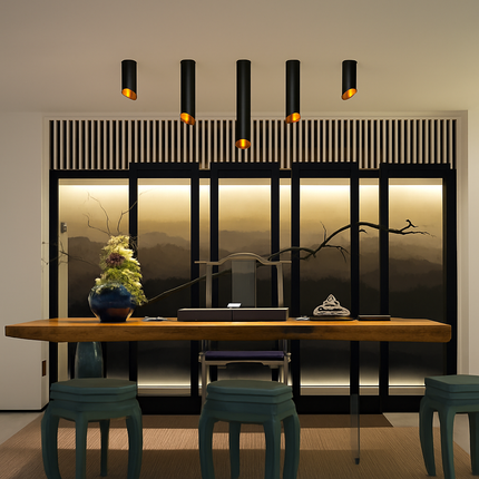 Plafonnier LED moderne tube long en aluminium monté en surface — LZ4X9Q7D
