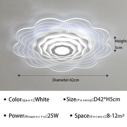 plafonnier led moderne en acrylique pour intérieur élégant