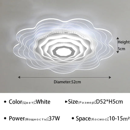 plafonnier led moderne en acrylique pour intérieur élégant