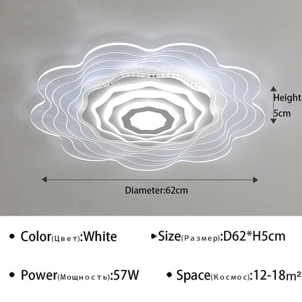 plafonnier led moderne en acrylique pour intérieur élégant