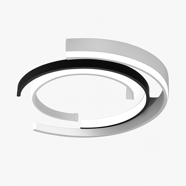 Plafonnier LED moderne en arc de cercles