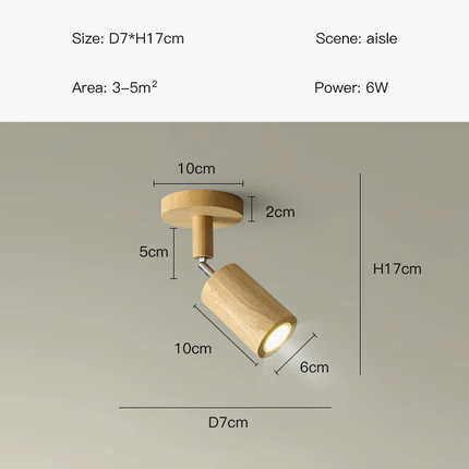 Plafonnier LED moderne en bois pour allée chambre vestiaire toilette magasin couloir luminaire sur rail Long lustre avec projecteur