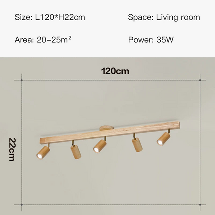 plafonnier led moderne en bois pour intérieur élégant