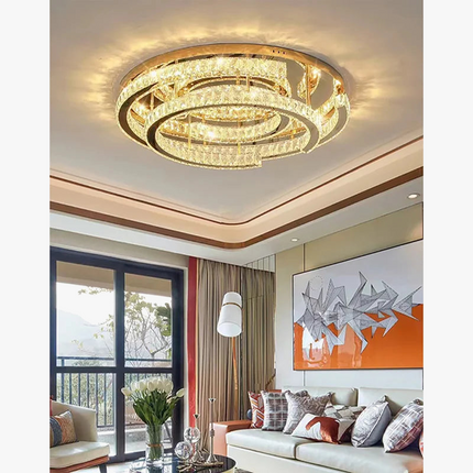 Plafonnier LED design en cristal avec intensité réglable — LZ4X9M