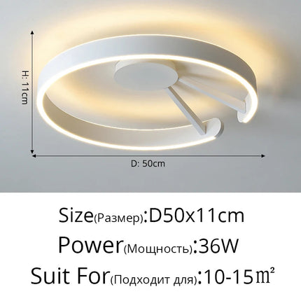 Plafonnier LED moderne en fer forgé avec acrylique pour intérieur — LZ4X9D2