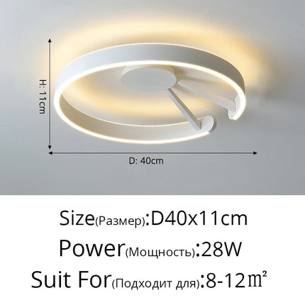 Plafonnier LED moderne en fer forgé avec acrylique pour intérieur — LZ4X9D2