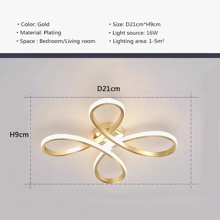 Plafonnier LED moderne en forme de fleur pour ambiance créative — LZ4T9X