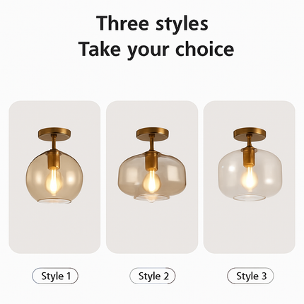 Plafonnier LED en verre pour éclairage intérieur moderne et élégant — LZ4X9T