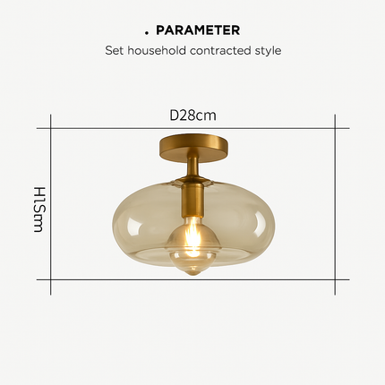 Plafonnier LED en verre pour éclairage intérieur moderne et élégant — LZ4X9T