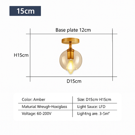 Plafonnier LED en verre pour éclairage intérieur moderne et élégant — LZ4X9T