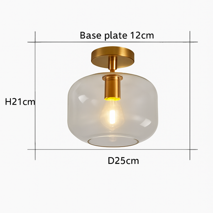 Plafonnier LED en verre pour éclairage intérieur moderne et élégant — LZ4X9T