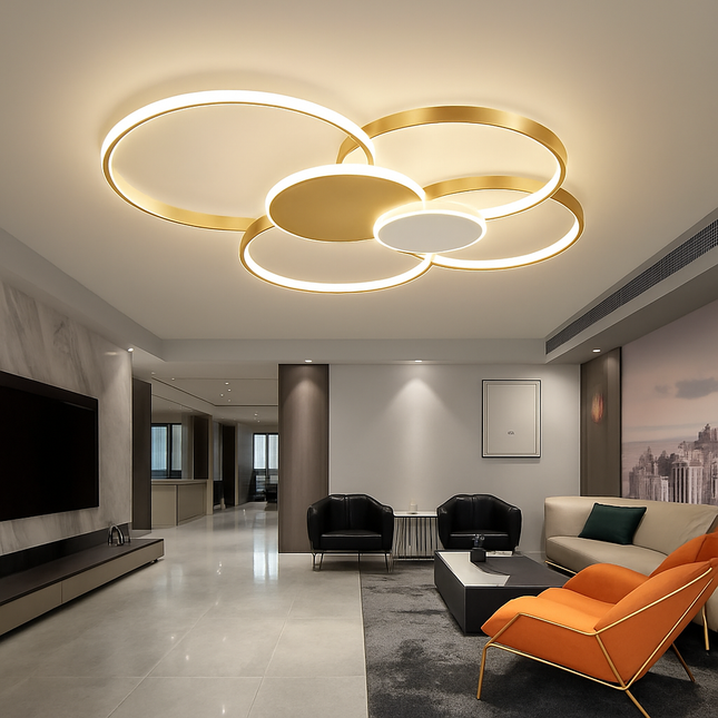 plafonnier led moderne à intensité variable avec télécommande