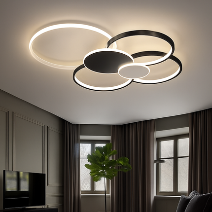 plafonnier led moderne à intensité variable avec télécommande