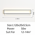 Noir L120cm 50W / Blanc chaud Pas de télécommande