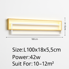 Or L100cm 42W / Blanc chaud Pas de télécommande