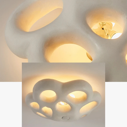 Plafonnier LED moderne style nordique Wabi Sabi avec motif fleur — LZ4X9T2