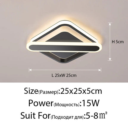 plafonnier led moderne pour éclairage intérieur style nordique