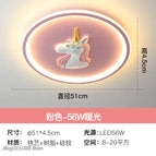 Plafond licorne rose / Lumière blanche