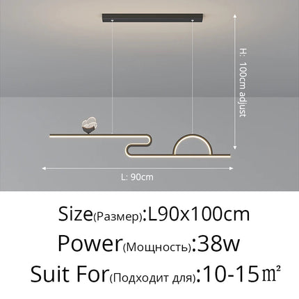 Plafonnier LED moderne pour éclairage intérieur créatif — LZ4X9P