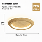 Cercle en bois 25cm / Blanc chaud