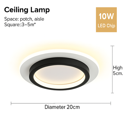 Plafonnier LED élégant pour éclairage intérieur moderne — LZ4X9P