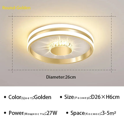 Plafonnier LED moderne pour éclairage intérieur luxueux — LZ4XJ9