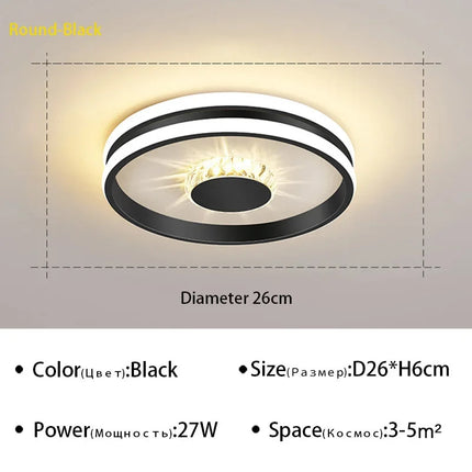 Plafonnier LED moderne pour éclairage intérieur luxueux — LZ4XJ9