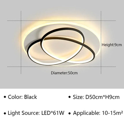 Plafonnier LED moderne pour décoration intérieure lumineuse et élégante — LZ4X9P2